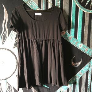 American Apparel Black Babydoll Minidress
